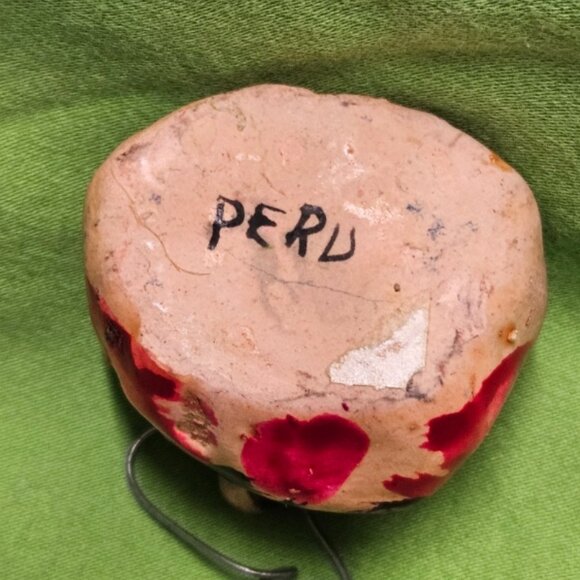 Mini Nativity Manger Scene Clay Hand-Painted Peru Folk Art Ornament - Picture 5 of 8